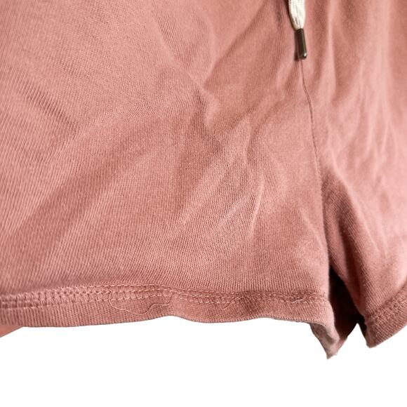 Vuori Sunnyside Pull On Cotton Drawstring Relaxed Mini Shorts Burnt Clay Large - Picture 12 of 15